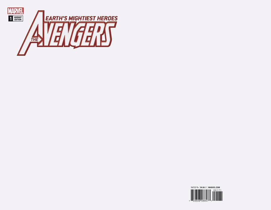 Avengers Vol 7 #1 Cover D Variant Blank Cover