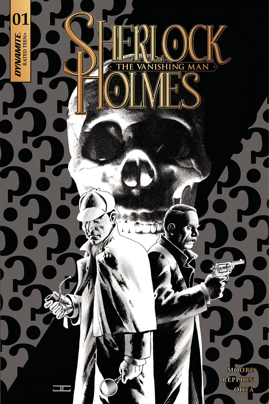 Sherlock Holmes Vanishing Man #1 Cover C Incentive John Cassaday Black & White Cover