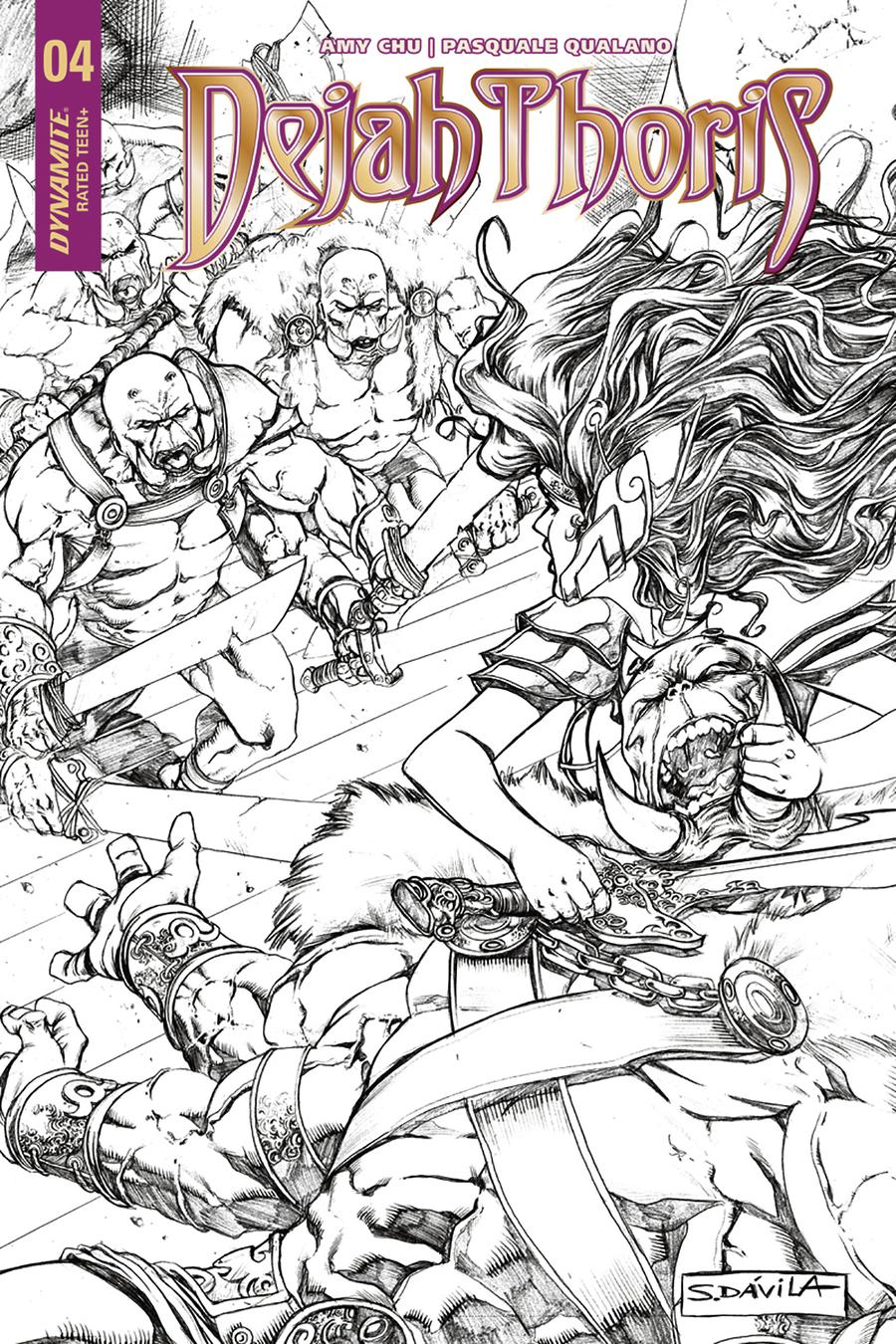 Dejah Thoris Vol 2 #4 Cover E Incentive Sergio Davila Black & White Cover