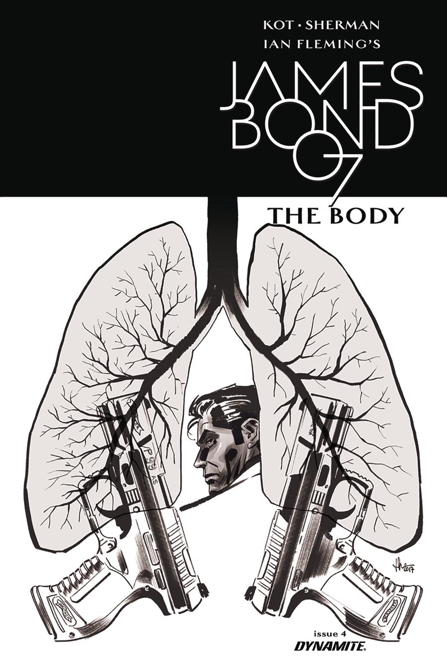 James Bond The Body #5 Cover B Incentive Luca Casalanguida Black & White Cover