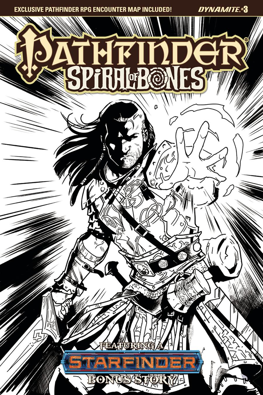 Pathfinder Spiral Of Bones #3 Cover D Incentive Diego Galindo Black & White Cover