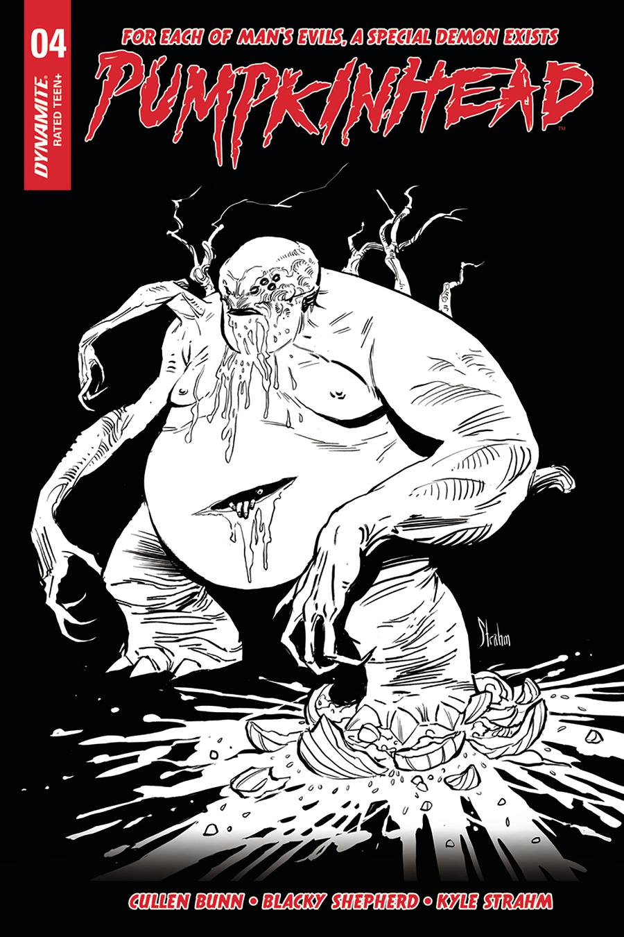 Pumpkinhead #4 Cover C Incentive Kyle Strahm Black & White Cover
