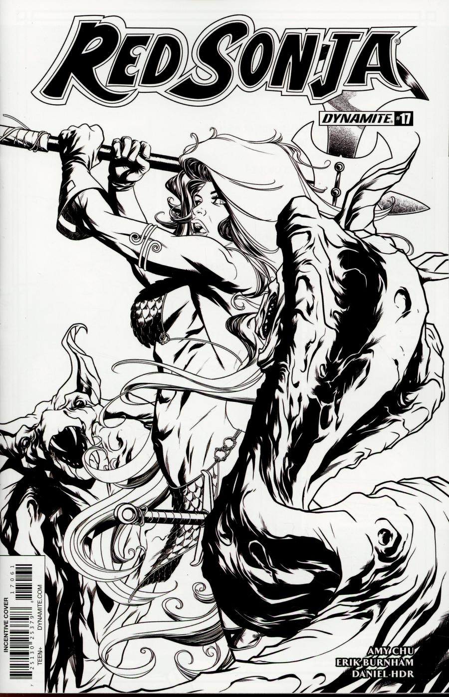 Red Sonja Vol 7 #17 Cover F Incentive Mike McKone Black & White Cover