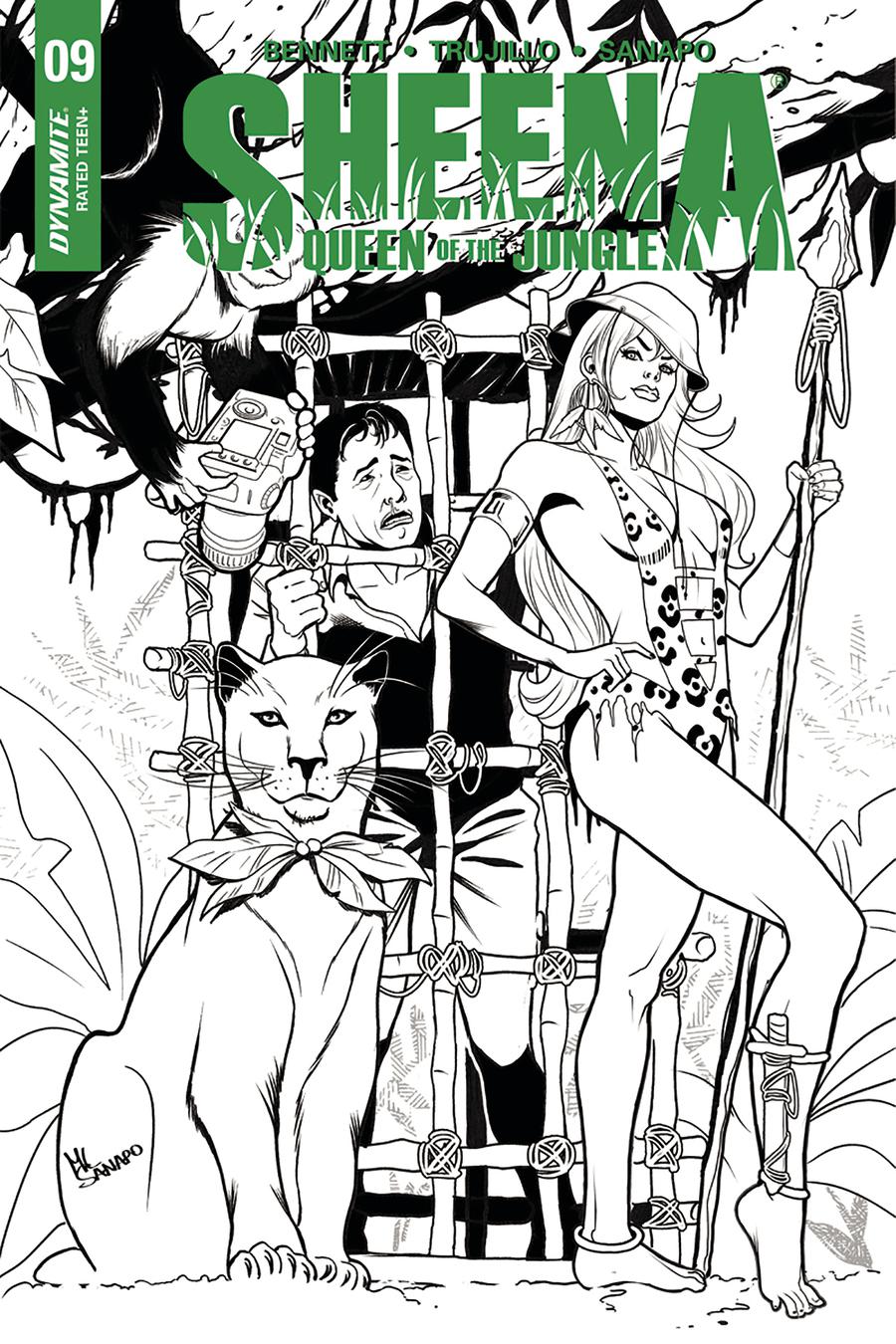 Sheena Vol 4 #9 Cover E Incentive Maria Sanapo Black & White Cover