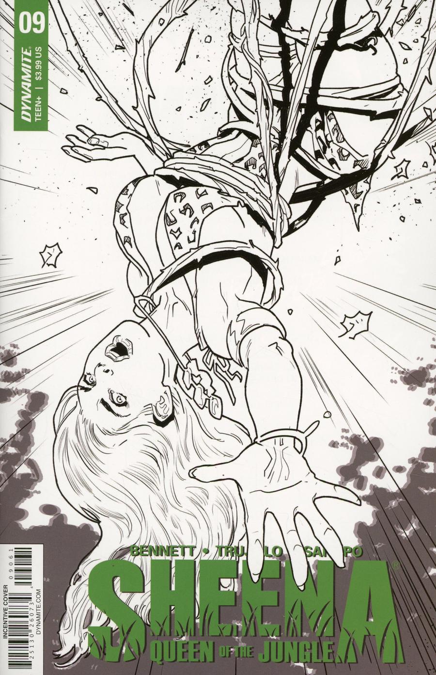 Sheena Vol 4 #9 Cover F Incentive Diego Galindo Black & White Cover