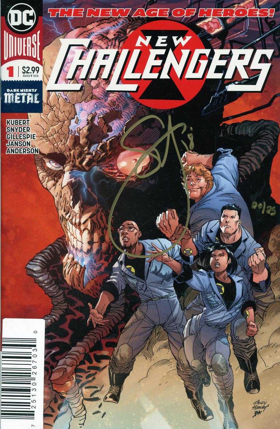 New Challengers #1 Cover B DF Signed By Scott Snyder