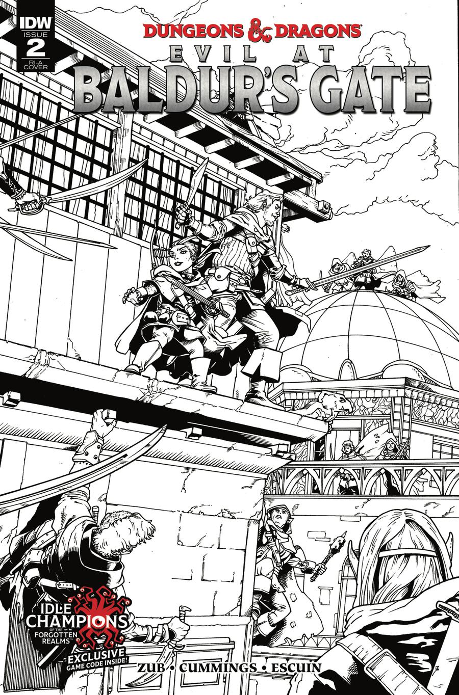 Dungeons & Dragons Evil At Baldurs Gate #2 Cover C Incentive Steven Cummings Pencil Cover
