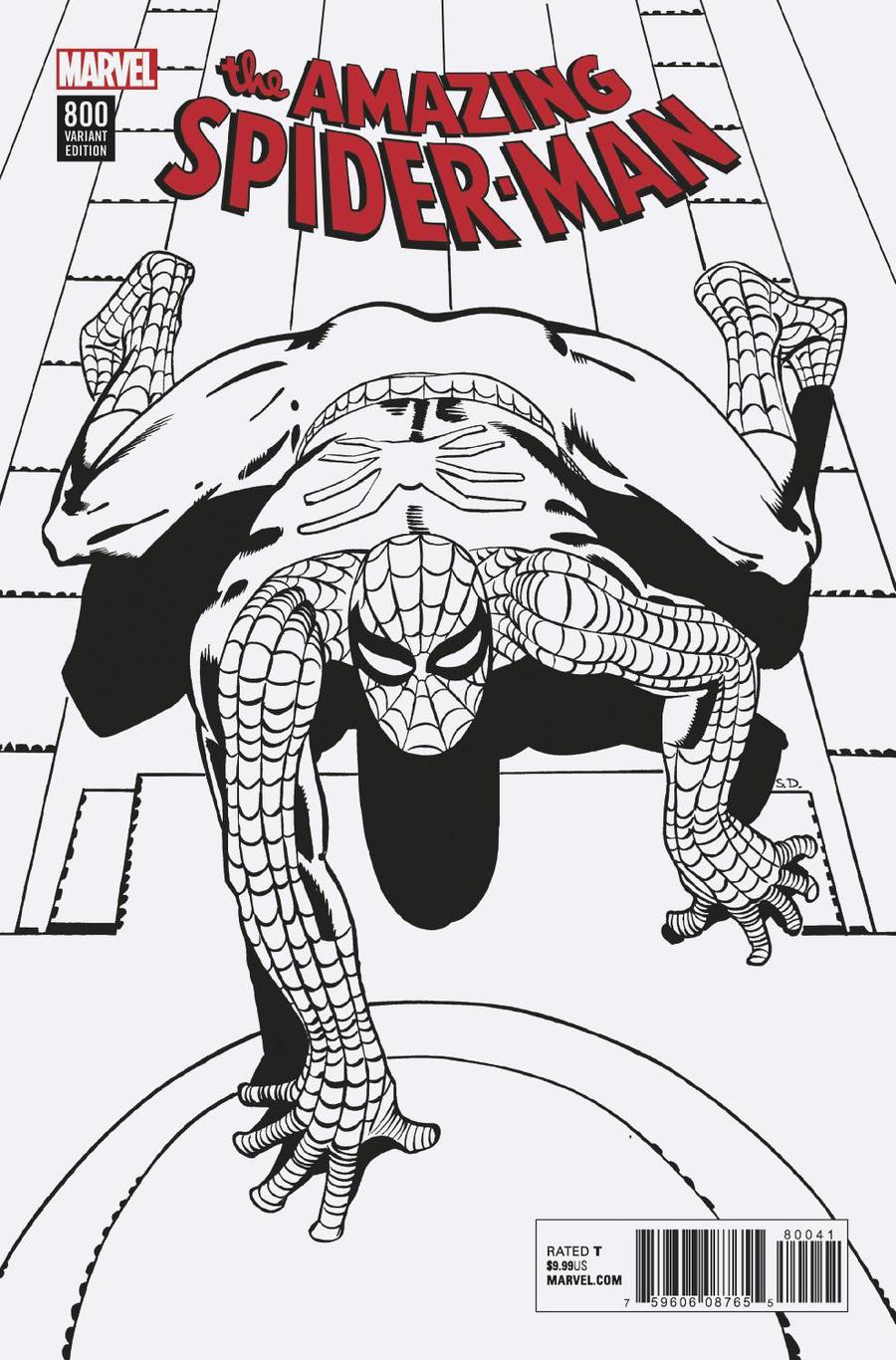 Amazing Spider-Man Vol 4 #800 Cover S Incentive Steve Ditko Remastered Sketch Variant Cover