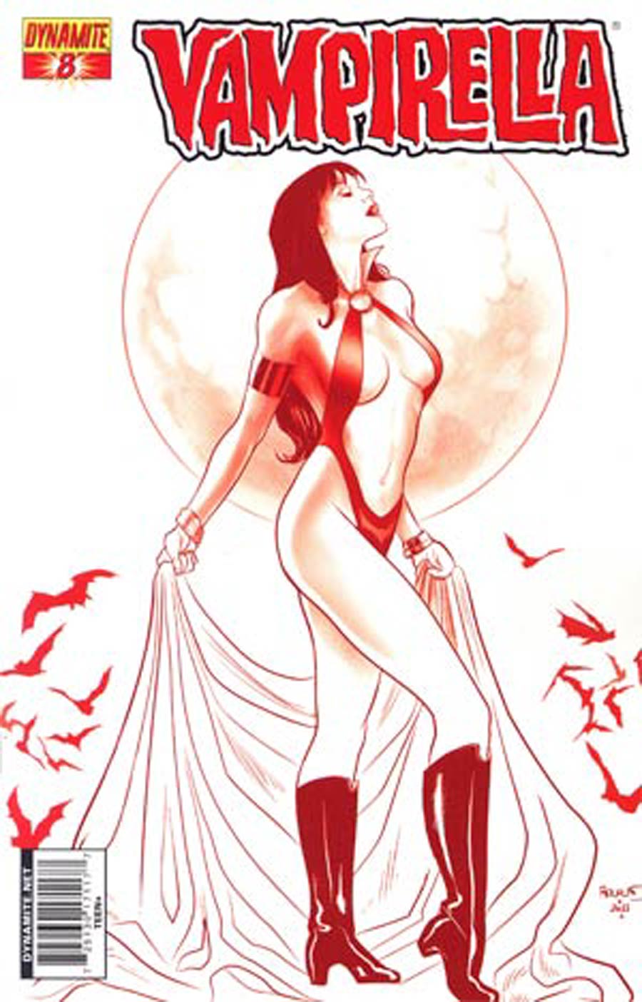 Vampirella Vol 4 #8 Cover G Incentive Paul Renaud Blood Red Cover