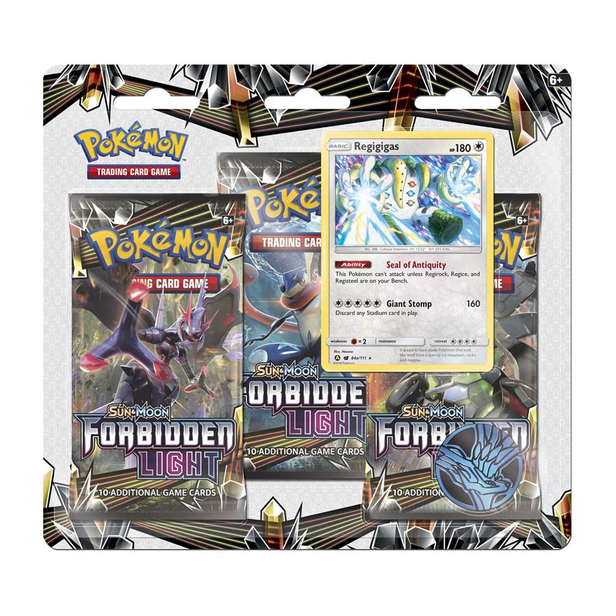 Pokemon TCG Sun And Moon Forbidden Light Three Booster Blister Pack