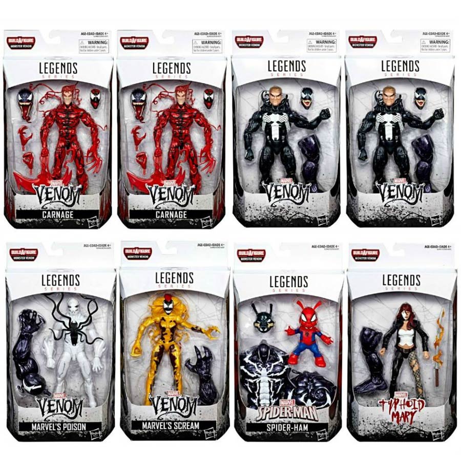 Marvel Venom Legends 6-Inch Action Figure Assortment Case Of 8 Figures