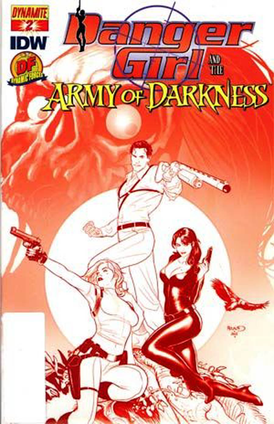 Danger Girl And The Army Of Darkness #2 Cover G DF Exclusive Paul Renaud Groovy Red Cover