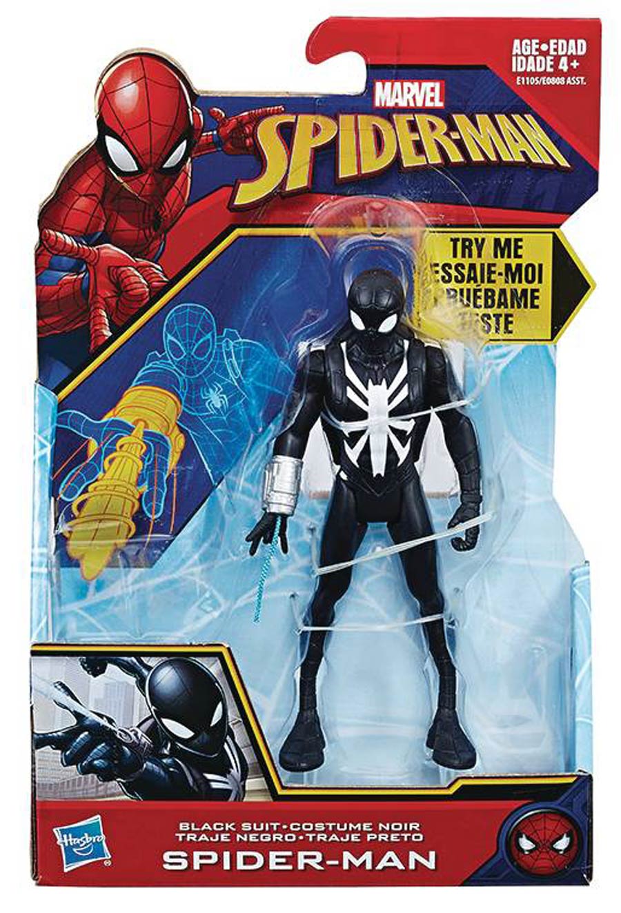 Spider-Man 6-Inch Quick Shot Action Figure Assortment 201801 - Black Costume Spider-Man