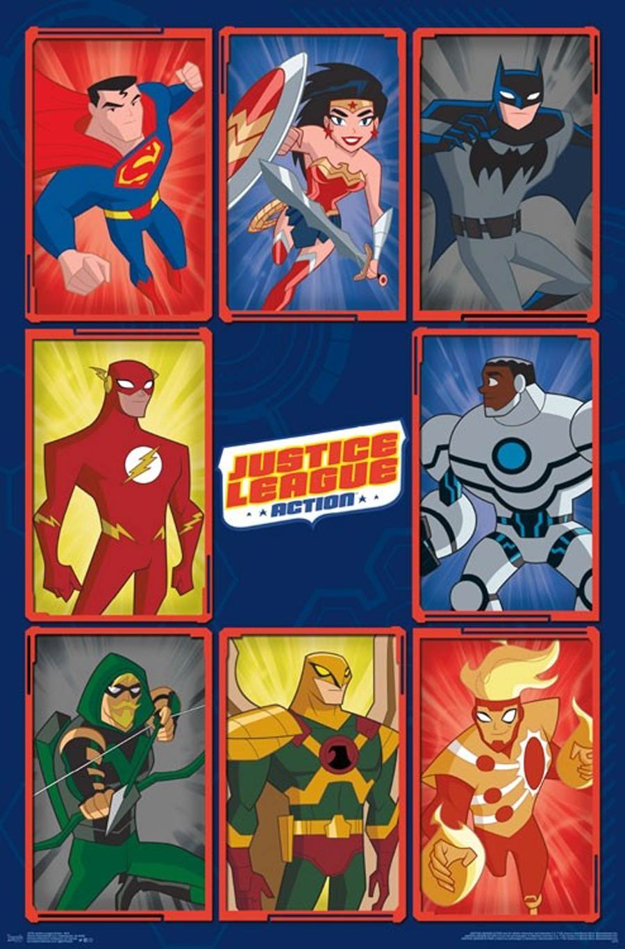 Justice League Action Grid Poster