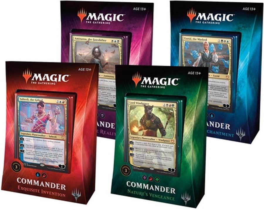 Magic The Gathering Commander 2018 Display Of 4 Commander Decks