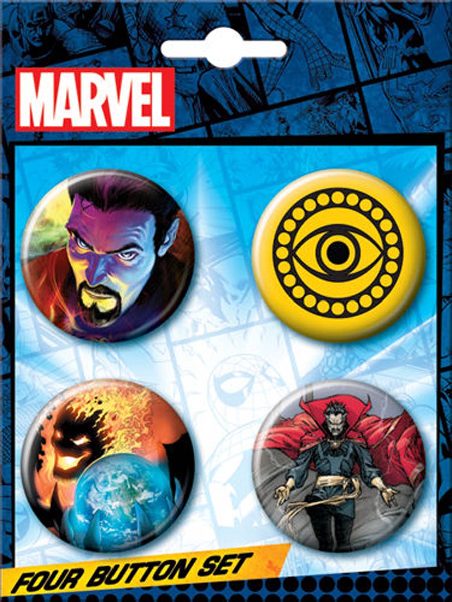 Marvel Comics Doctor Strange Carded 4-Button Set (85669BT4)