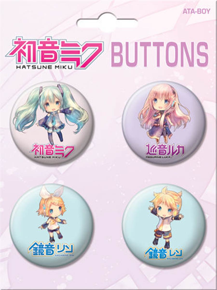 Hatsune Miku Set #1 Carded 4-Button Set (85202BT4)