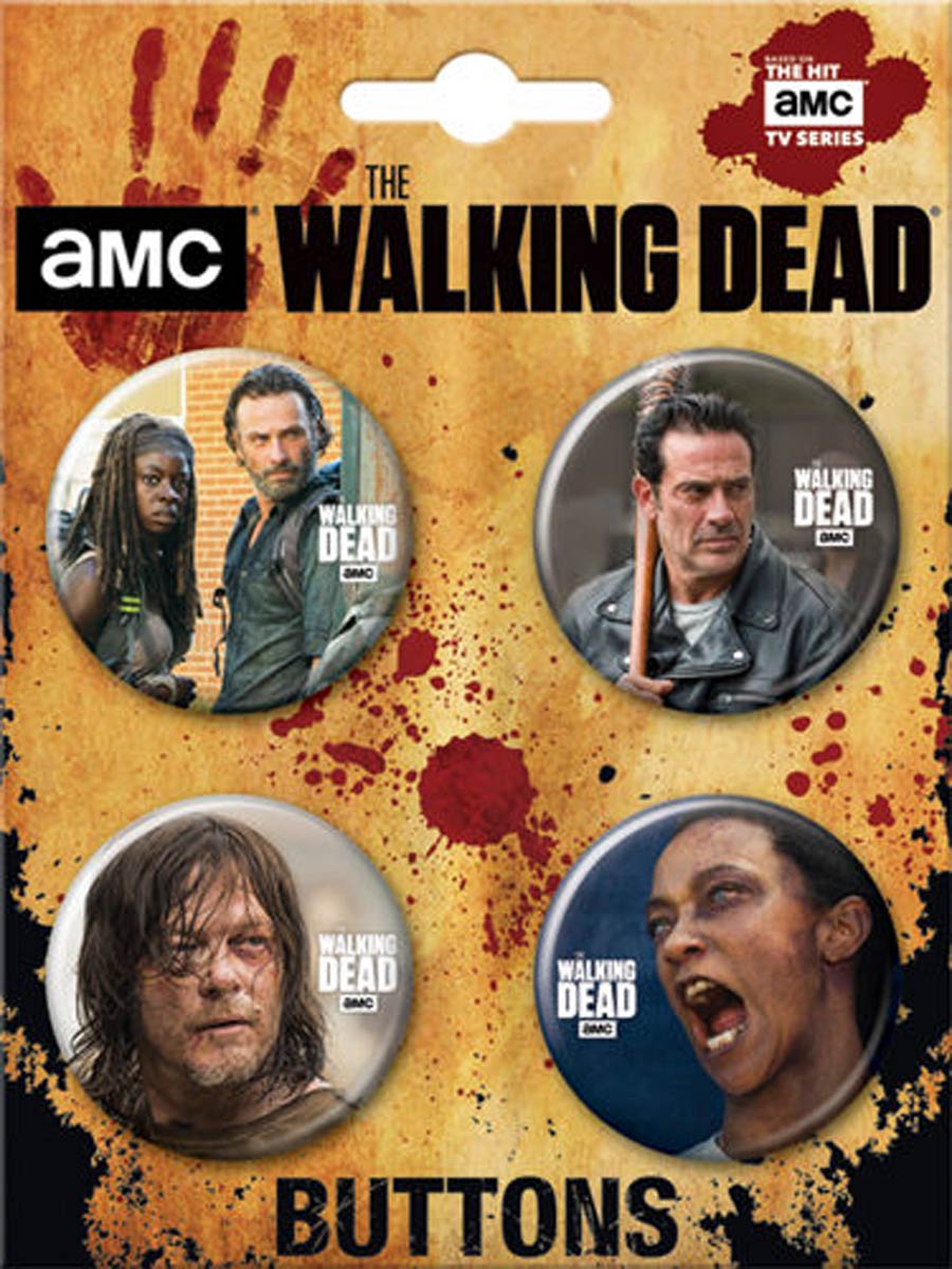 Walking Dead Walking Dead Carded 4-Button Set (86081BT4)