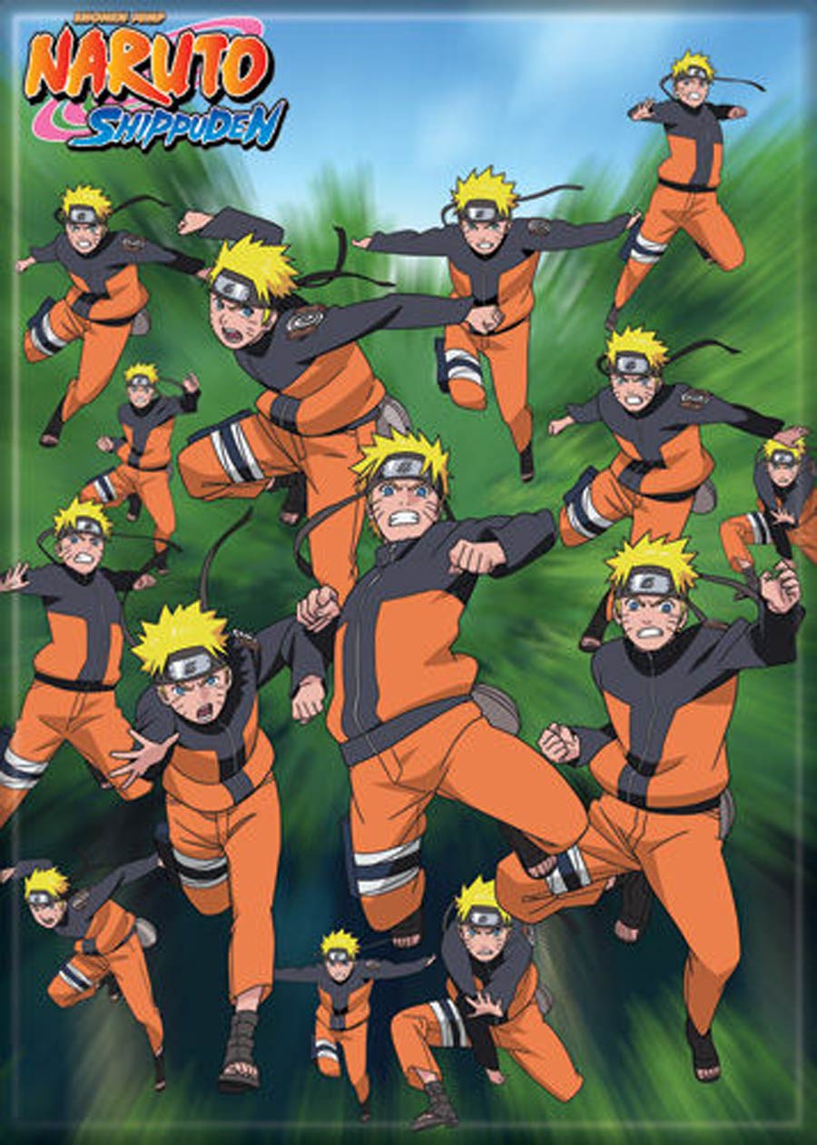 Naruto 2.5x3.5-inch Magnet - Many Narutos (72154NR)
