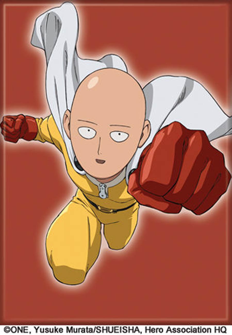 One-Punch Man 2.5x3.5-inch Magnet - Saitama On Red Flying (72192PM)