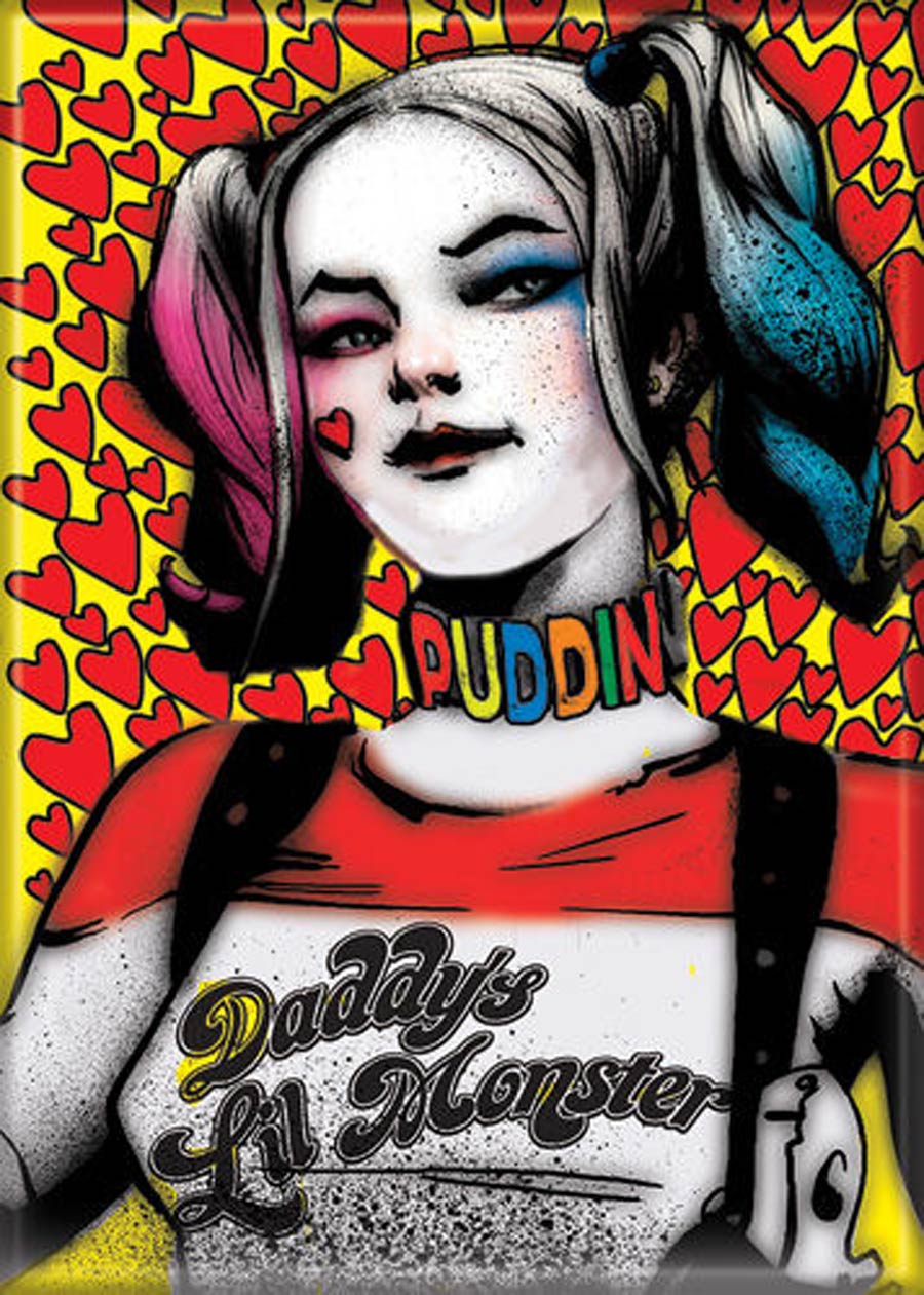Suicide Squad 2.5x3.5-inch Magnet - Harley Quinn Red Hearts (72373DC)