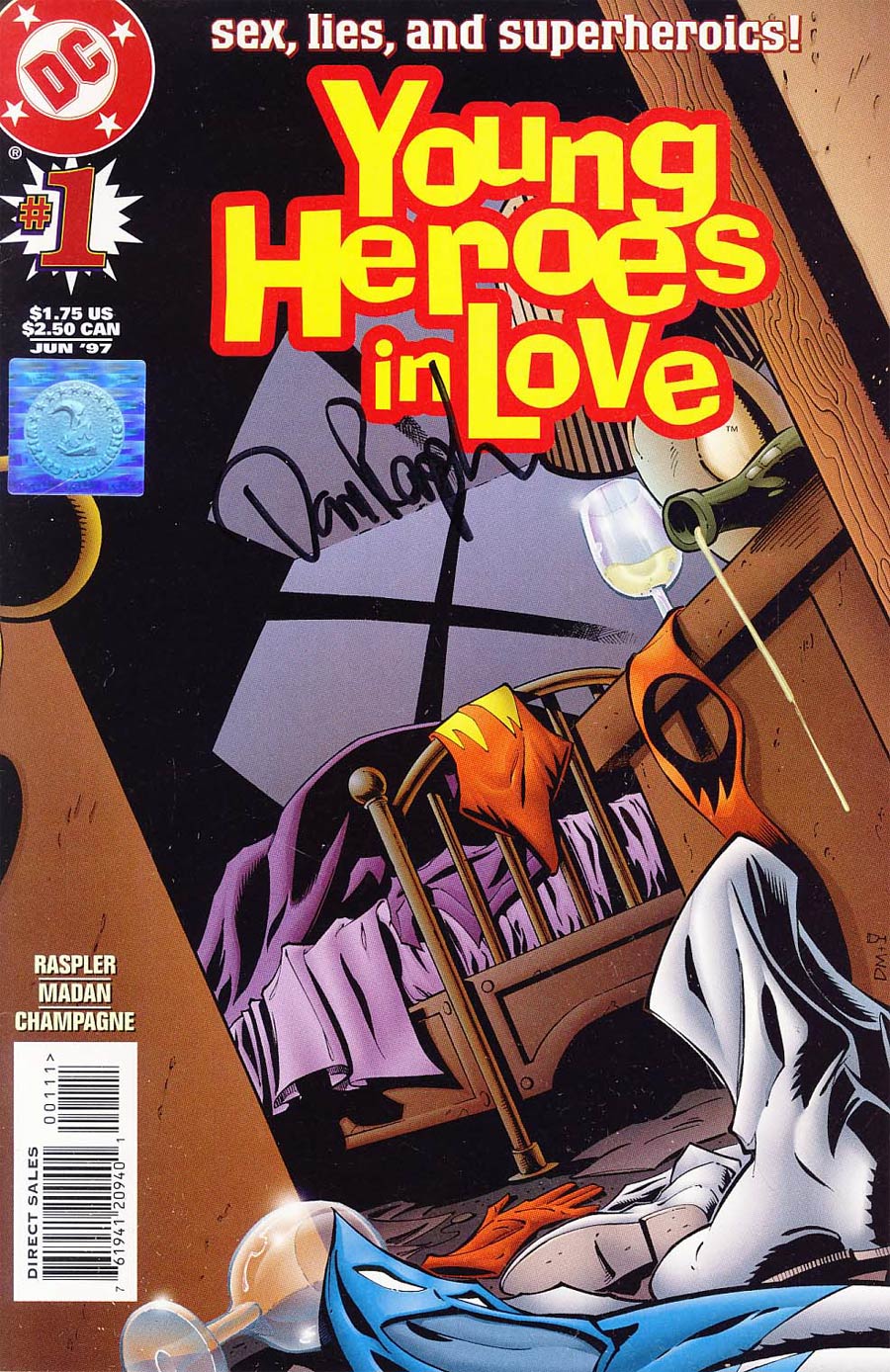 Young Heroes In Love #1 Cover C Signed by Dan Raspler With Certificate