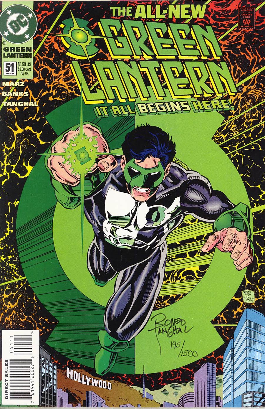 Green Lantern Vol 3 #51 Cover C DF Signed by Romeo Tanghal