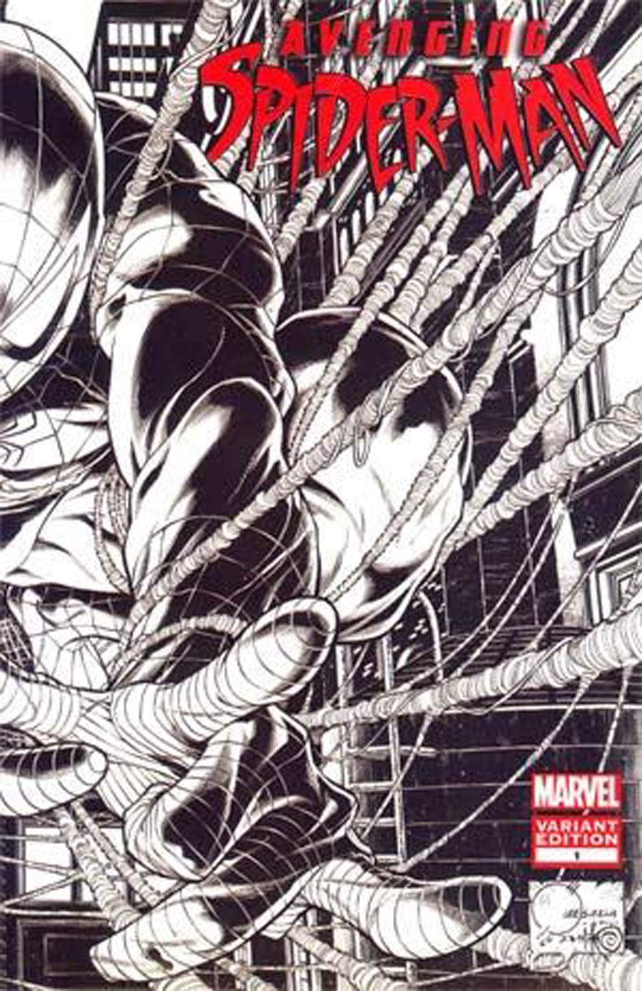 Avenging Spider-Man #1 Cover O Incentive Joe Quesada Sketch Cover Without Polybag