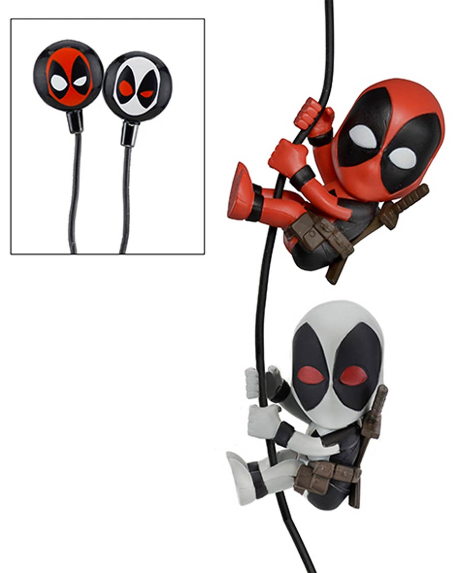 Scalers Deadpool And X-Force Deadpool 2-Pack Earbuds & 2-Inch Cable Grips