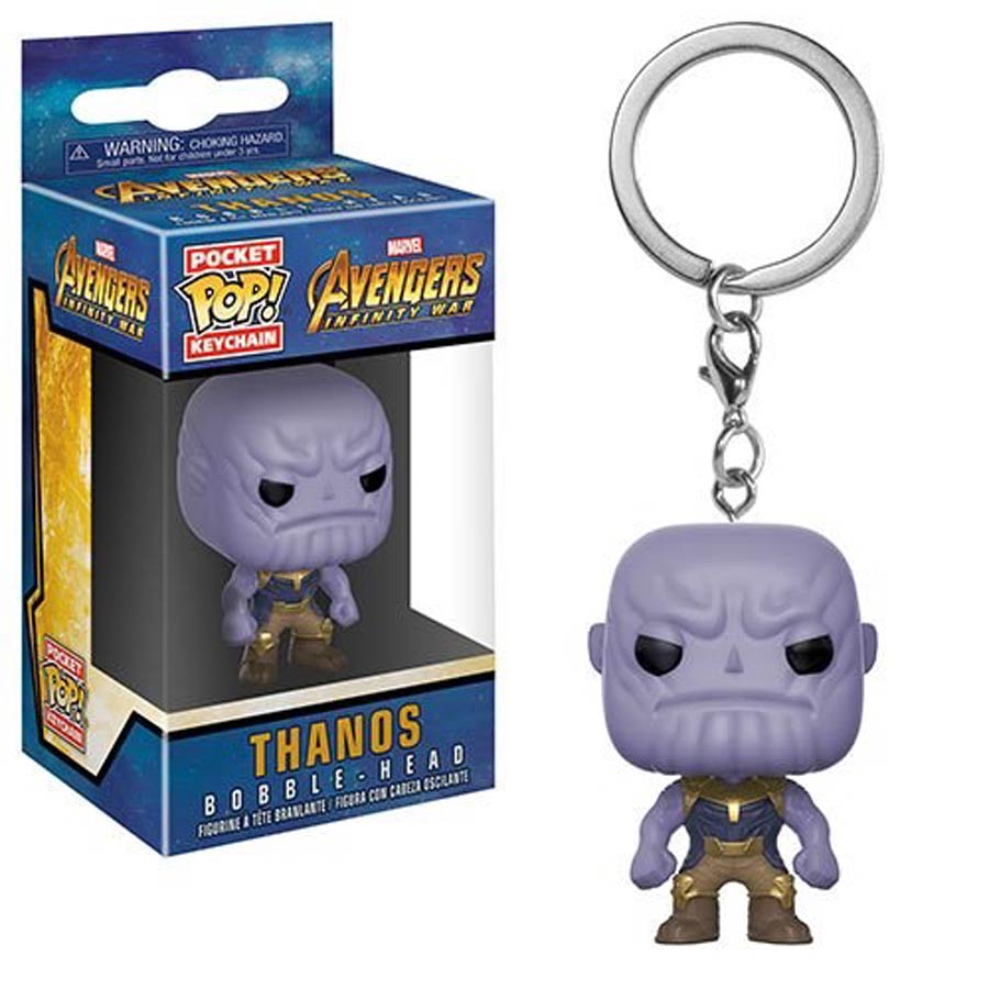 POP Marvel Avengers Infinity War Thanos Vinyl Figure Pocket Keychain