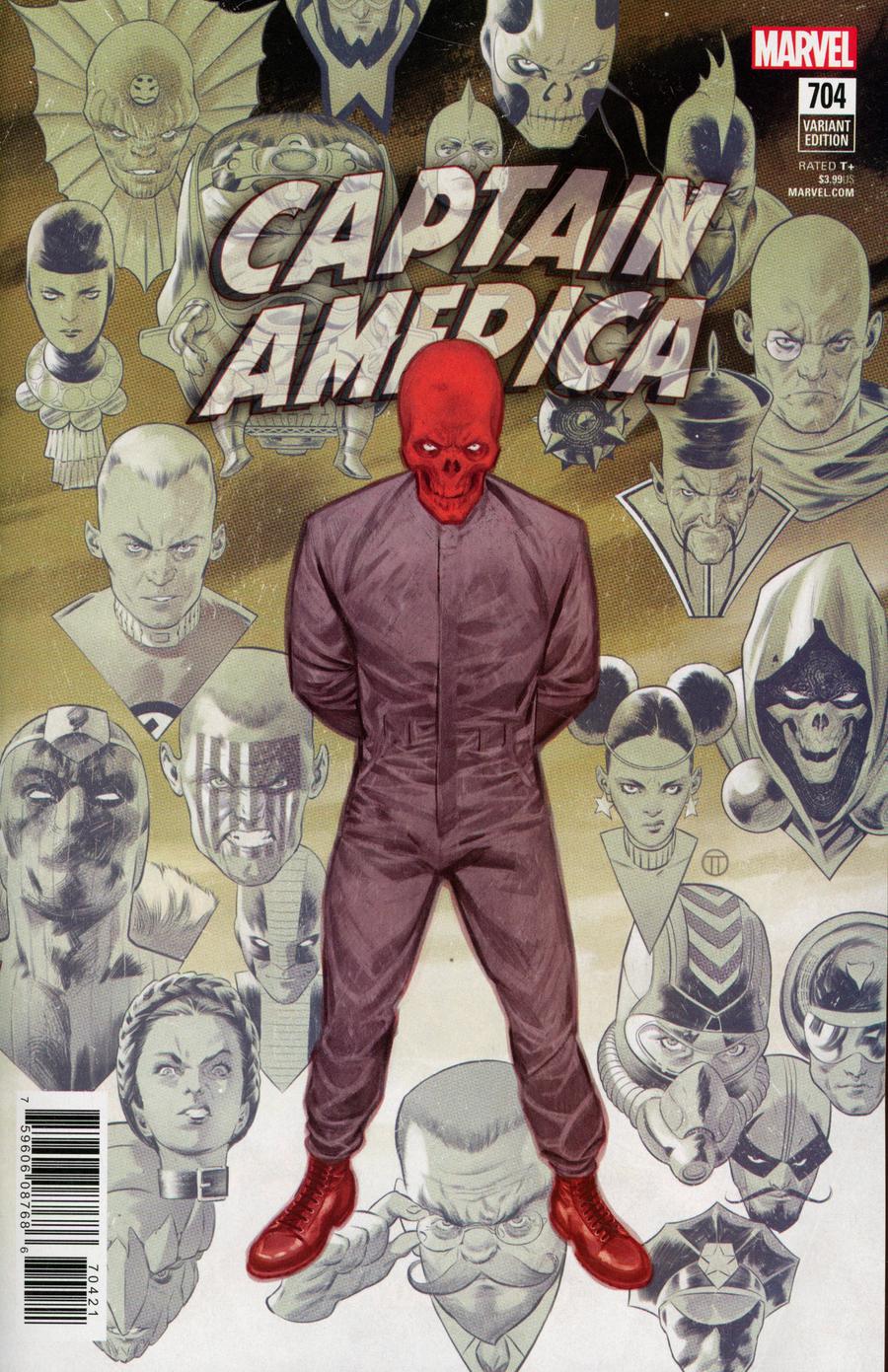 Captain America Vol 8 #704 Cover B Variant Julian Totino Tedesco Connecting Cover (4 Of 4)