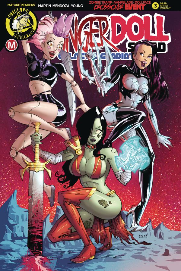 Danger Doll Squad Galactic Gladiators #3 Cover C Variant RB White Cover