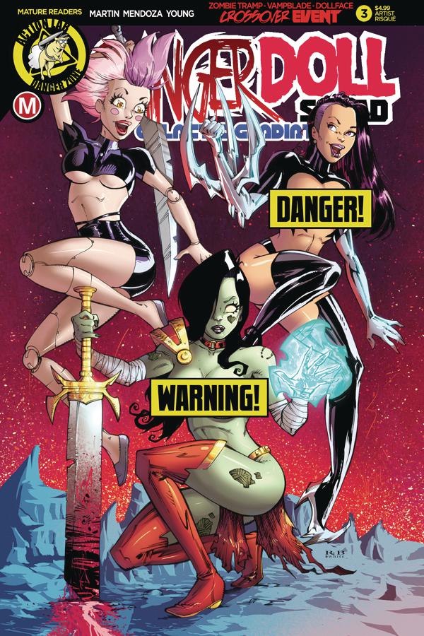 Danger Doll Squad Galactic Gladiators #3 Cover D Variant RB White Risque Cover
