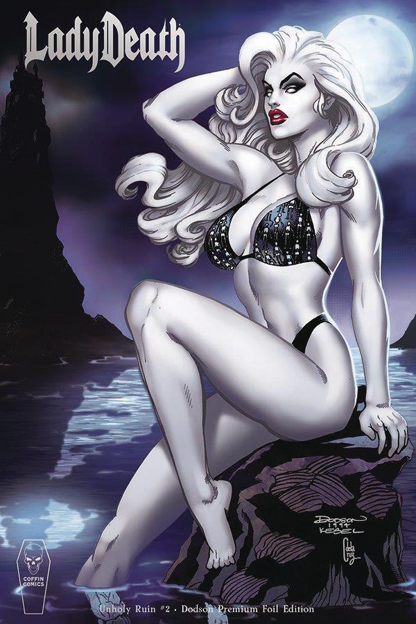 Lady Death Unholy Ruin #2 Cover C Variant Terry Dodson & Karl Kesel Premium Foil Cover