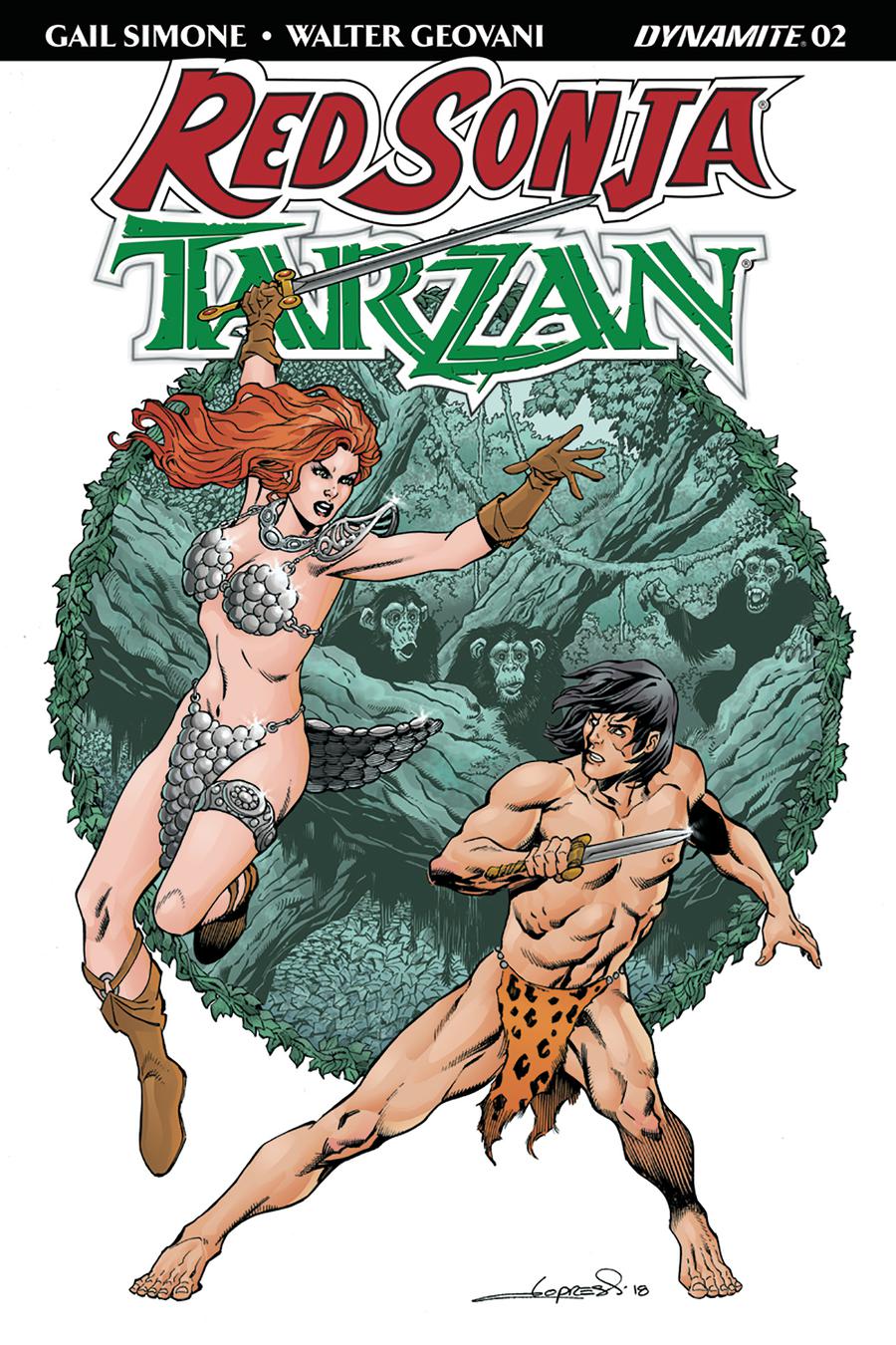 Red Sonja Tarzan #2 Cover A Regular Aaron Lopresti Cover