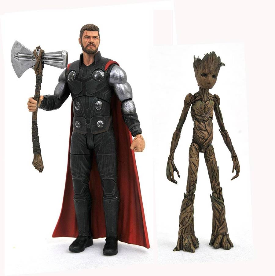 Marvel Select Avengers Infinity War Thor With Groot Action Figure