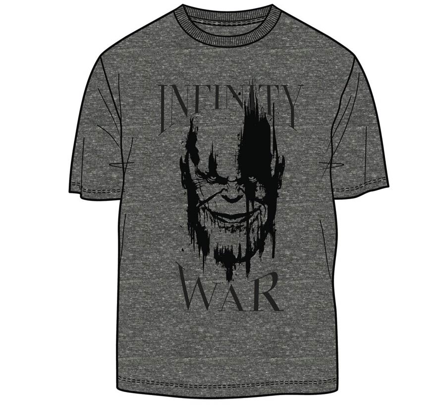 Avengers Infinity War Thanos Infinity War Char Heather T-Shirt Large