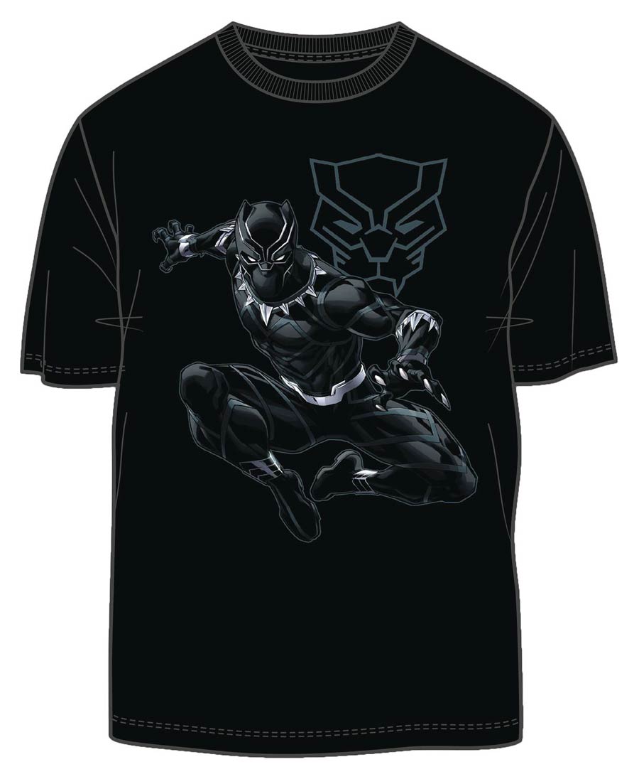 Black Panther Jungle Lord Previews Exclusive Black T-Shirt Large