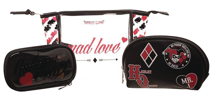 Harley Quinn Mad Love Juniors Cosmetic 3-Piece Set