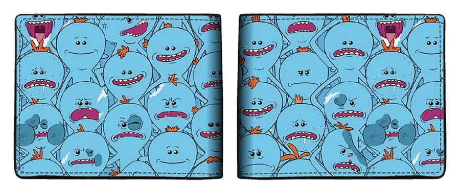 Rick And Morty Mr Meeseeks All-Over-Print Bi-Fold Wallet