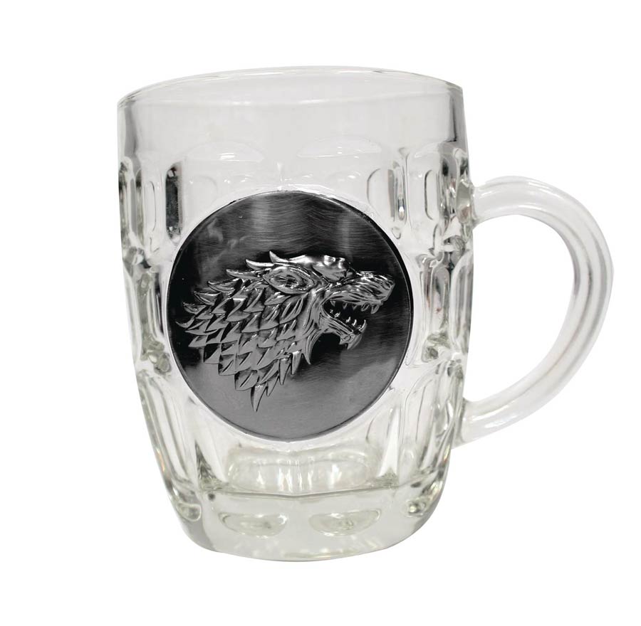 Game Of Thrones Metallic Logo Crystal Stein - Stark