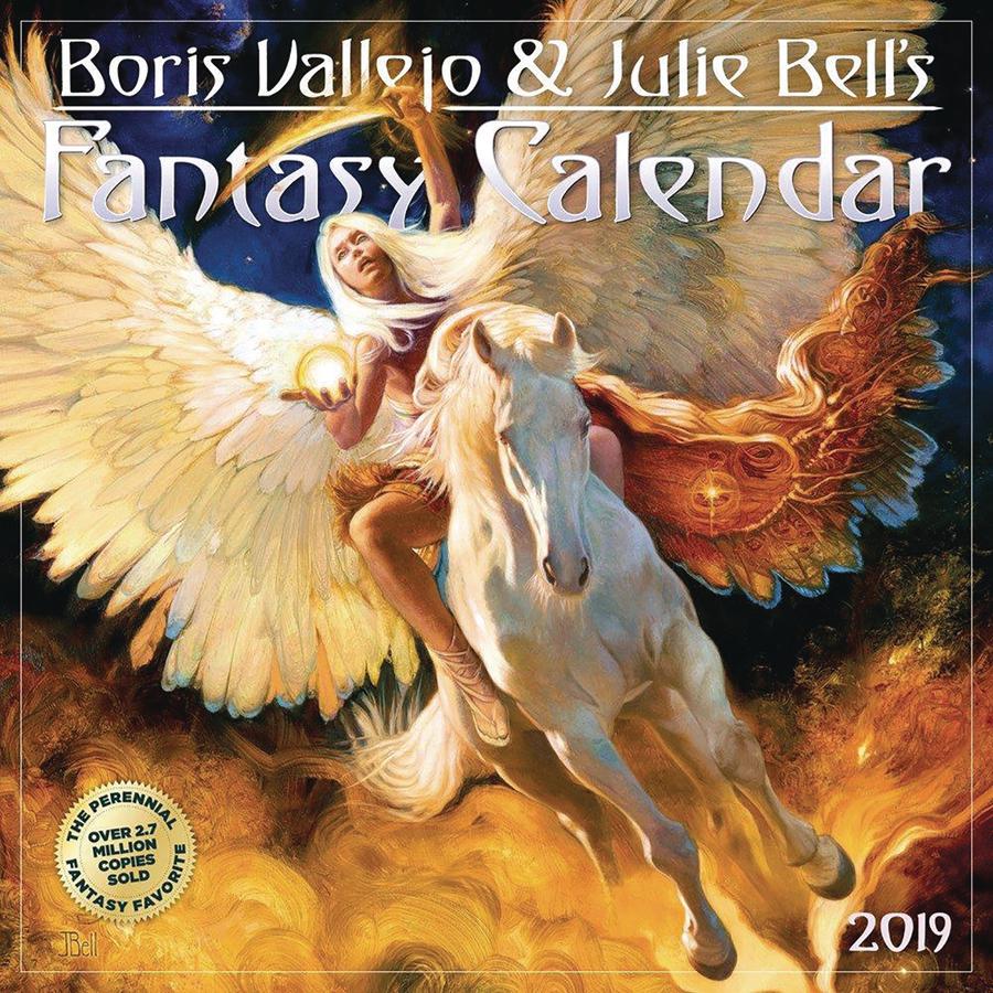 Boris Vallejo & Julie Bells Fantasy 2019 Wall Calendar
