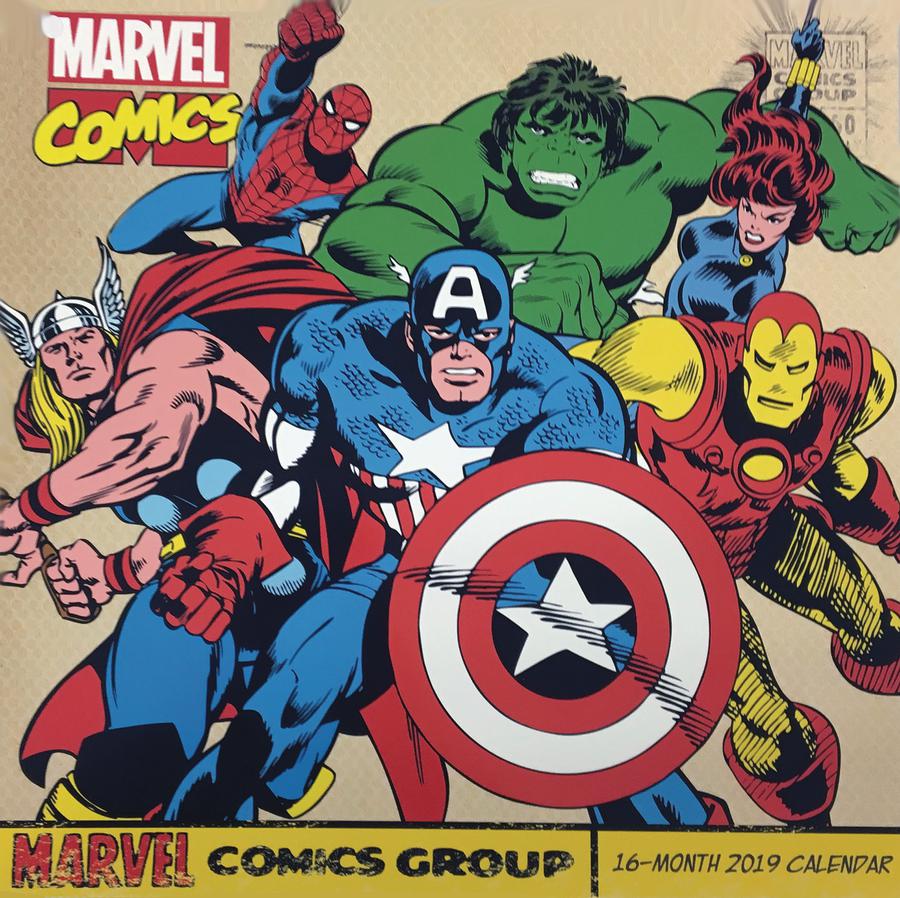 Marvel Comics Retro 2019 12x12-inch Wall Calendar