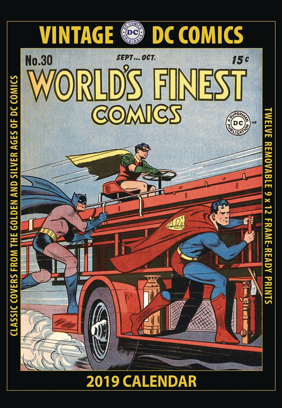Vintage DC Comics 2019 Wall Calendar
