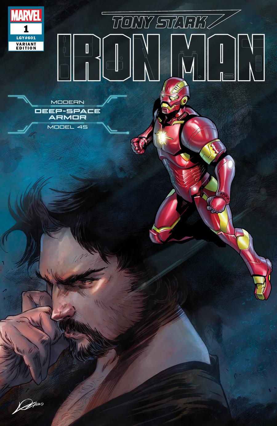 Tony Stark Iron Man #1 Cover G Variant Alexander Lozano & Valerio Schiti Model 45 Modern Deep-Space Armor Cover