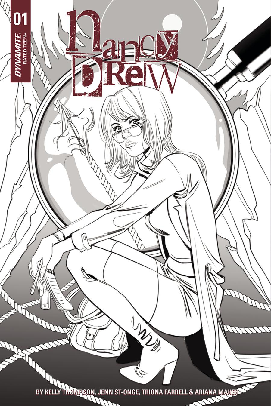 Nancy Drew #1 Cover E Incentive Marguerite Sauvage Black & White Cover