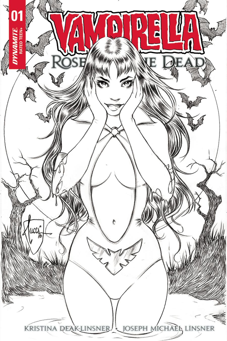 Vampirella Roses For The Dead #1 Cover E Incentive Billy Tucci Black & White Cover