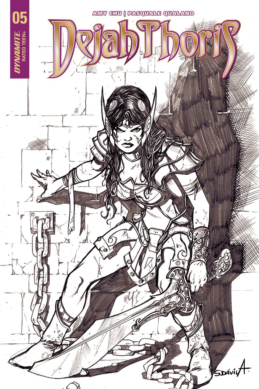 Dejah Thoris Vol 2 #5 Cover E Incentive Sergio Davila Black & White Cover