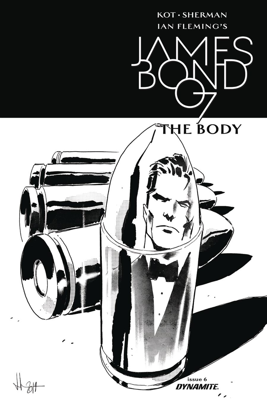 James Bond The Body #6 Cover B Incentive Luca Casalanguida Black & White Cover