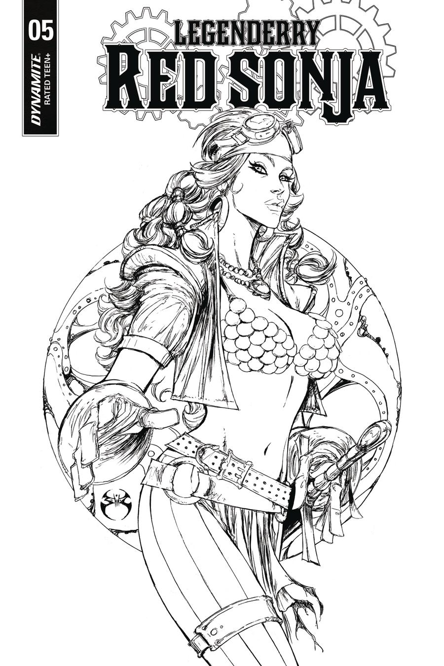 Legenderry Red Sonja Vol 2 #5 Cover B Incentive Joe Benitez Black & White Cover